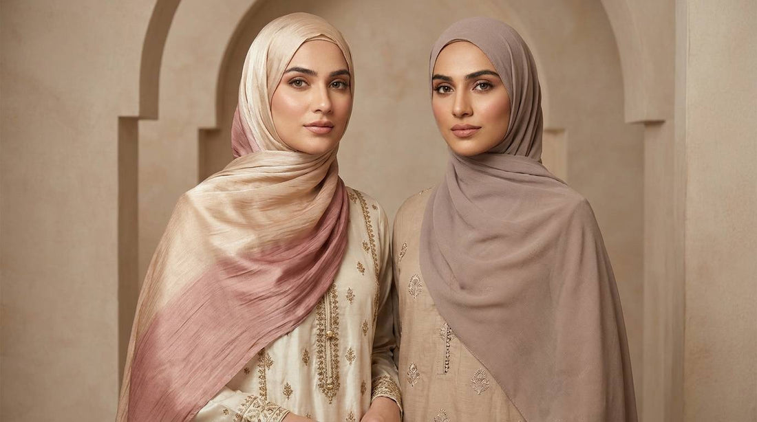 Silk hijab vs georgette hijab fabric comparison for Pakistani women