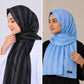 Black & Sky Blue Striped Silk Hijab Pack of 2 | Save PKR 300