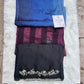 The Sabrah Signature Three — Black Kora + Royal Blue Ombré + Plum Stripe | Pack of 3 | Save PKR 700 | Designer Hijab Bundle Pakistan