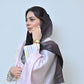 Raakh — Blush to Charcoal Ombré Silk Hijab | Luxury Silk Scarf Pakistan