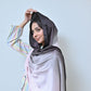 Raakh — Blush to Charcoal Ombré Silk Hijab | Luxury Silk Scarf Pakistan