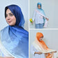 Teal, Terracotta & Royal Blue Ombré Silk Hijab Pack of 3 | Save PKR 900