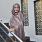 Brown & Light Purple Striped Silk Hijab Pack of 2 | Save PKR 500