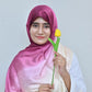 Shola — Ivory to Magenta Ombré Silk Hijab | Bold Designer Hijab Pakistan