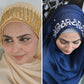 Aarzu + Mehr — Navy & Gold Designer Hijab Pack of 2 | Save PKR 500