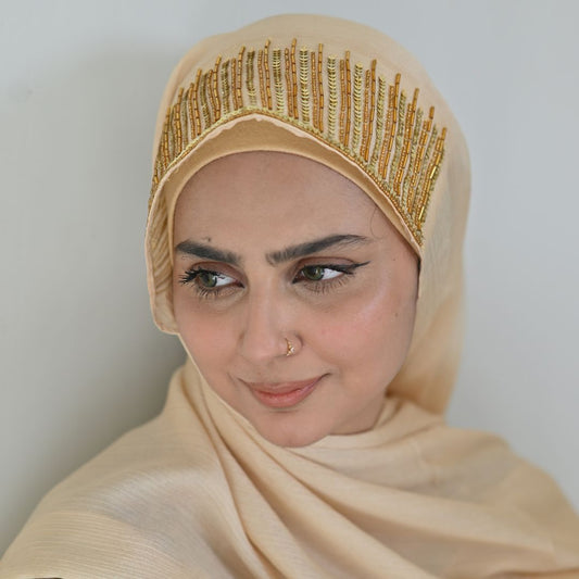 Aarzu + Mehr — Navy & Gold Designer Hijab Pack of 2 | Save PKR 500