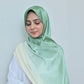 Sabz — Ivory to Sage Green Ombré Silk Hijab | Designer Silk Scarf Pakistan