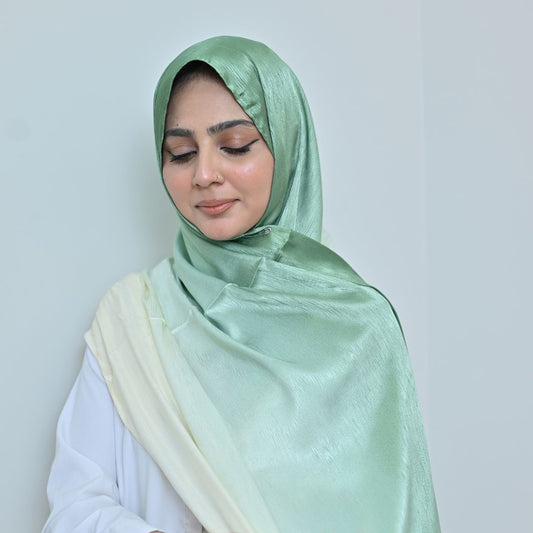 Sabz + Narangi — Sage Green & Terracotta Ombré Silk Pack of 2 | Save PKR 400