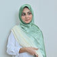 Sabz — Ivory to Sage Green Ombré Silk Hijab | Designer Silk Scarf Pakistan