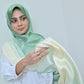 Sabz — Ivory to Sage Green Ombré Silk Hijab | Designer Silk Scarf Pakistan