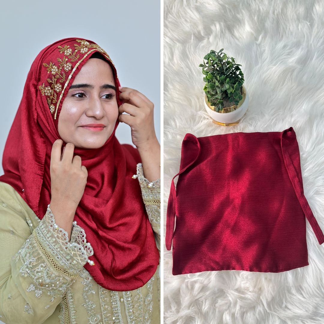 The Festive Three with Naqab — Mehr + Gulrukh + Nazneen | Designer Hijab Pack of 3 | Save PKR 1,000