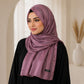 Nayab — Light Purple Jacquard Stripe Silk Hijab | Designer Silk Hijab Pakistan