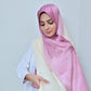 Lilac — Dusty Rose to Ivory Ombré Silk Hijab | Luxury Silk Hijab Pakistan