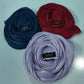 Lilac Love, Royal Blue & Cherry Red — Soft, Bold & Festive Organza Silk Hijab Pack of 3 | Save PKR 600
