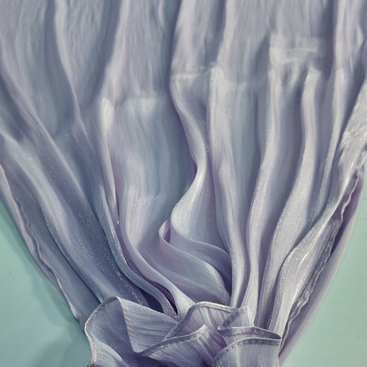 Lilac Love + Zinc — Pastel & Modern Organza Silk Hijab Pack of 2 | Save PKR 400