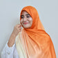 Narangi — Ivory to Terracotta Ombré Silk Hijab | Bold Silk Hijab Pakistan