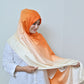 Narangi — Ivory to Terracotta Ombré Silk Hijab | Bold Silk Hijab Pakistan