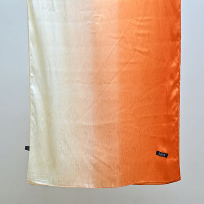 Narangi — Ivory to Terracotta Ombré Silk Hijab | Bold Silk Hijab Pakistan