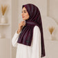 Jawhar — Plum Tonal Stripe Silk Hijab | Bold Designer Hijab Pakistan