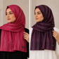Plum & Maroon Striped Silk Hijab Pack of 2 | Save PKR 300