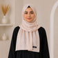 Rimal — Champagne Jacquard Stripe Silk Hijab | Designer Silk Hijab Pakistan
