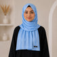 Sama — Sky Blue Tonal Stripe Silk Hijab | Luxury Silk Scarf Pakistan