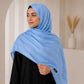 Sama — Sky Blue Tonal Stripe Silk Hijab | Luxury Silk Scarf Pakistan