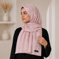 Ward — Dusty Rose Jacquard Stripe Silk Hijab | Silk Scarf for Women Pakistan