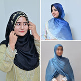 The Midnight Trio — Nazneen Black + Royal Blue Ombré + Zinc Organza | Pack of 3 | Save PKR 585