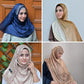 The Quiet Luxury Four — Aarzu Navy + Fajar Camel Ombré + Skin Jacquard Stripe + Caramel Brown Organza | Pack of 4 | Save PKR 735