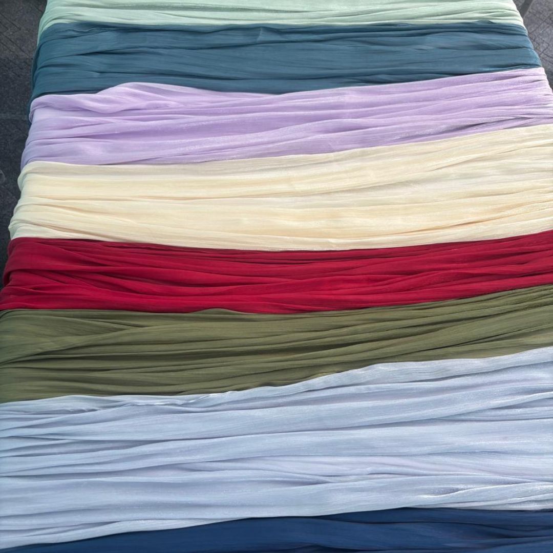 The Ultimate Collection — All 9 Colours Organza Silk Hijab Pack of 9 | Save PKR 2,150 + Free Delivery