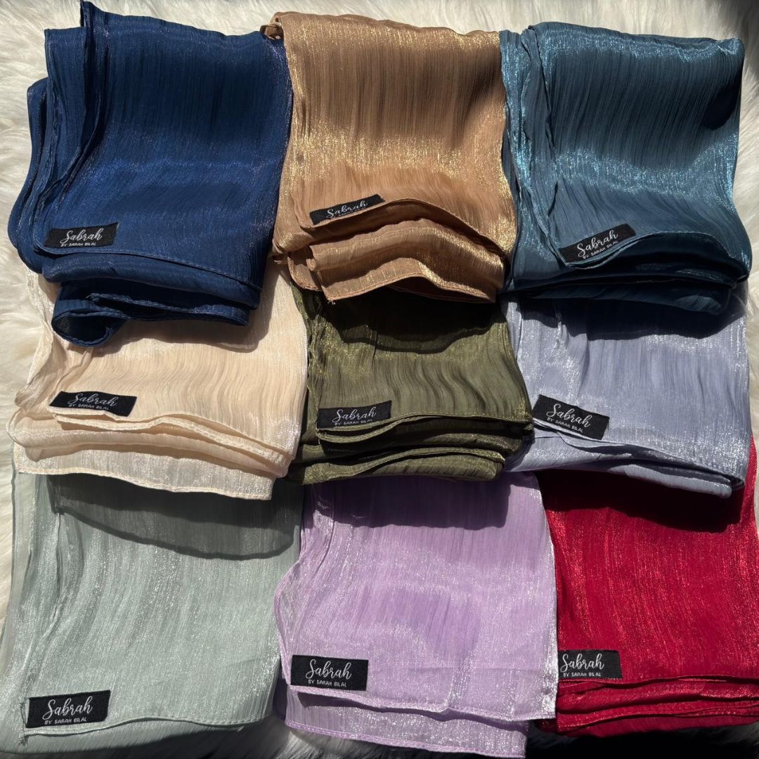 The Ultimate Collection — All 9 Colours Organza Silk Hijab Pack of 9 | Save PKR 2,150 + Free Delivery
