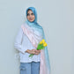 Zinc — Blush to Teal Ombré Silk Hijab | Luxury Silk Scarf Pakistan