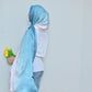 Zinc — Blush to Teal Ombré Silk Hijab | Luxury Silk Scarf Pakistan