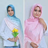 Zinc + Bloosam — Blush Teal & Light Pink Ombré Silk Pack of 2 | Save PKR 400